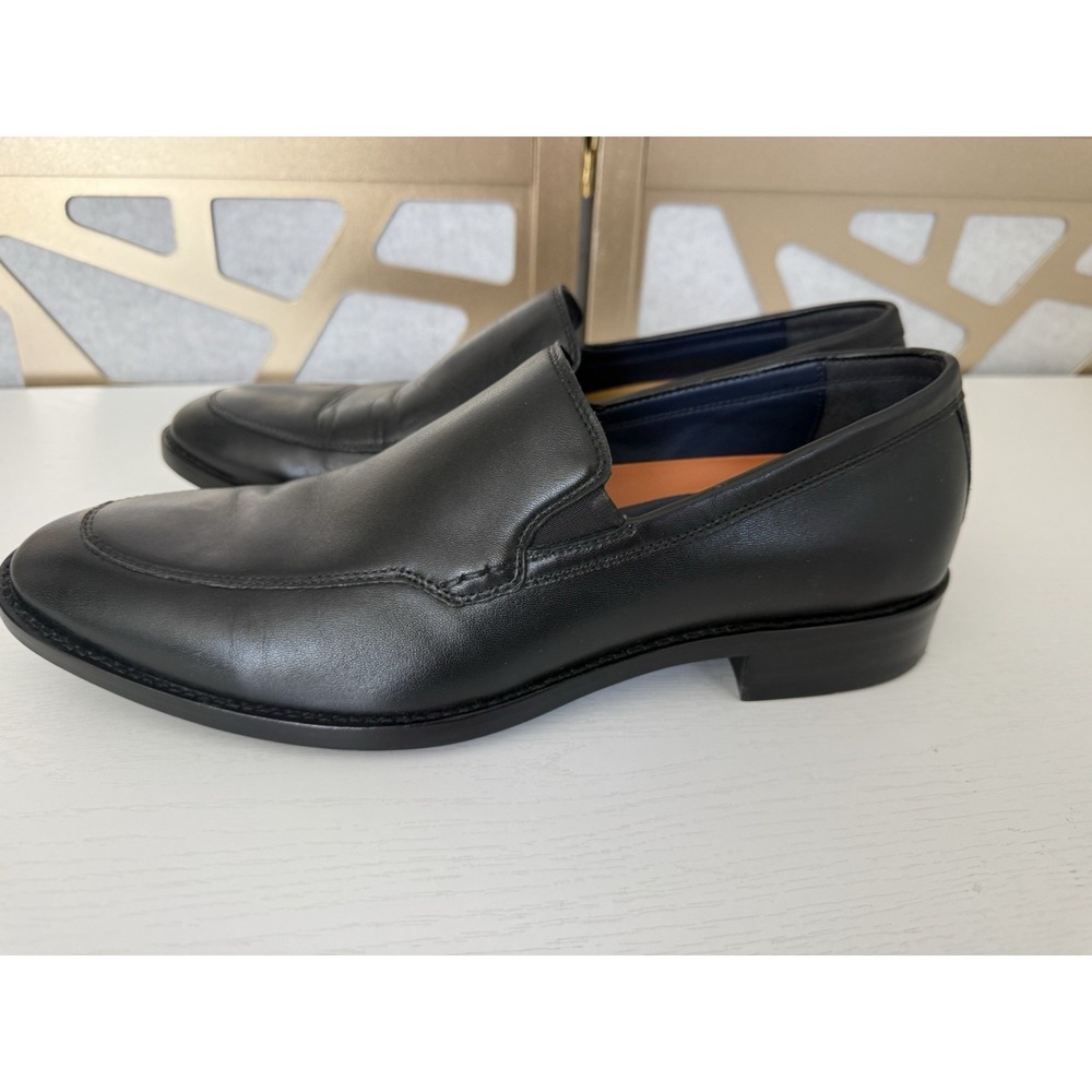 Cole Haan Venetian Mens Loafers 9M Black Leather Slip On Shoes C11625 EUC